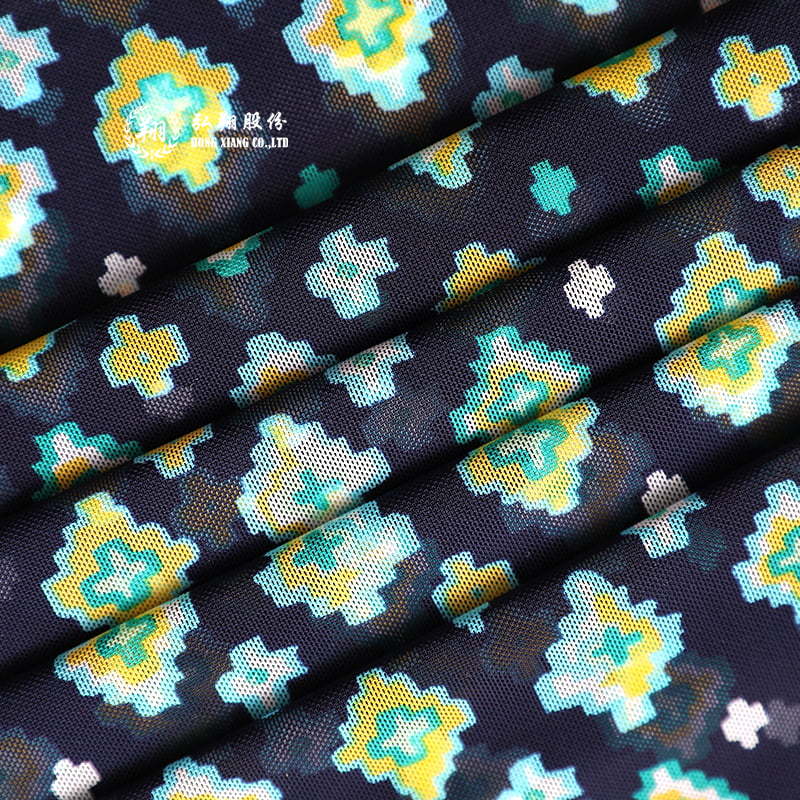 N045PB2-B Nylon spandex semi-gloss tractus reticulum impressum swimsuit fabric